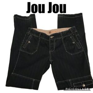 Jou Jou Jeans black with stripe design